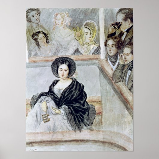 Marie Duplessis in het theater Poster (Voorkant)