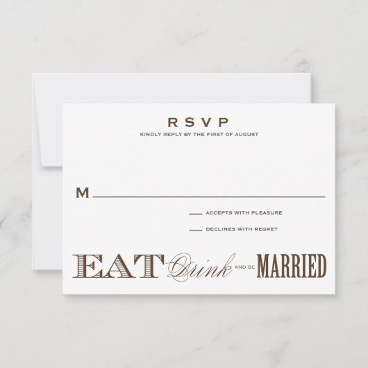 & MARIÉ(E) | RSVP 3.5 x 5 (Devant)