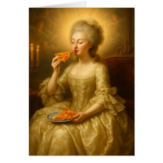 Marie eet pizza Digitale Kunst (Voorkant)
