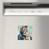 Marie et bébé Jésus Kitties Magnet (In Situ (Lave-vaisselle))