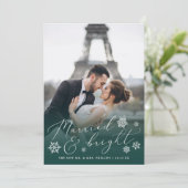 Marié et brillant | Carte de vacances photo Mariag (Debout devant)