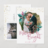 Marié et brillant | Carte photo de Noël (Devant / Derrière)