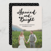 Marié et brillant | Carte photo de vacances (Devant / Derrière)