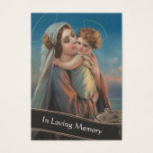 Marie et Jésus catholique Funérailles Carte Sainte (Devant)