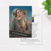 Marie et Jésus catholique Funérailles Carte Sainte (Bureau)