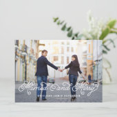 Marié et Joyeux Carte photo (Debout devant)