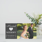 Marié et Joyeux | Carte photo de vacances (Debout devant)