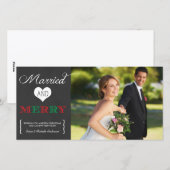 Marié et Joyeux | Carte photo de vacances (Devant / Derrière)