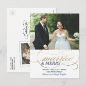 Marié et Joyeux | Carte postale de Noël (Devant / Derrière)