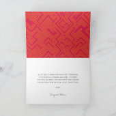 Marié et Joyeux faire-part de mariage élégant (Intérieur)