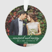 Marié et joyeux Mariage calligraphie verte (devant)