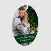 Marié et joyeux Mariage de calligraphie Green (devant)