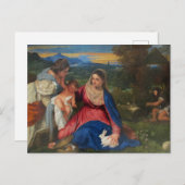 Marie et l'Enfant Jésus par Titian Carte postale   (Devant / Derrière)