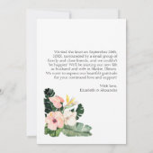 marié | Faire-part photo Mariage tropical (Dos)