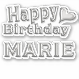 Marie Happy Birthday Autocollant