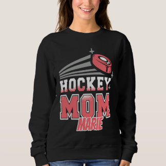 Marie Hockey Mom With Puck Womens Trui