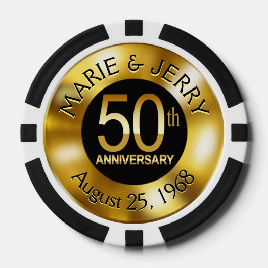 Marie & Jerry 50e Anniv 1968 casino chip (Voorkant)