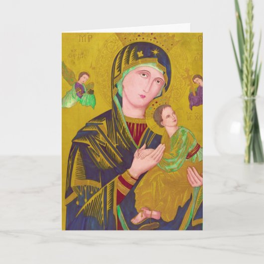Marie, Jésus et Anges, Une carte d'art Vintage (Devant)