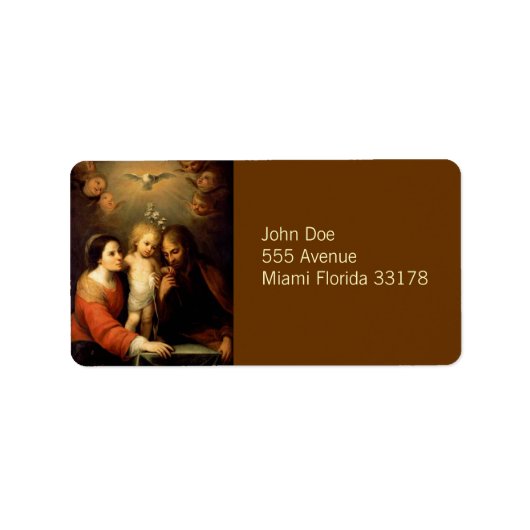 Marie, Jésus et Joseph Étiquette (Devant)