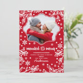 Marié & Joyeux. Carte photo de Noël (Debout devant)