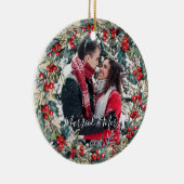 Marié & Joyeux premier ornement d'arbre de Noël (Droite)