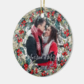 Marié & Joyeux premier ornement d'arbre de Noël (Gauche)