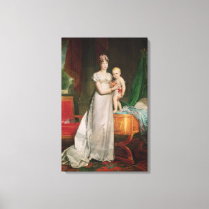 Marie Louise en de koning van Rome Canvas Afdruk