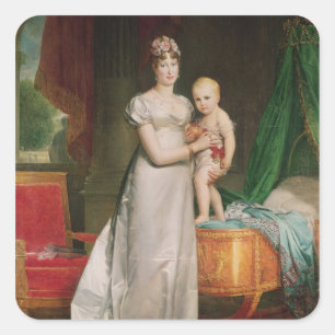 Marie Louise en de koning van Rome Vierkante Sticker