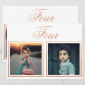 Marié Mariée Âge Élégant Numéro de Table Rose Gold (Devant / Derrière)