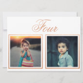 Marié Mariée Âge Élégant Numéro de Table Rose Gold (Dos)