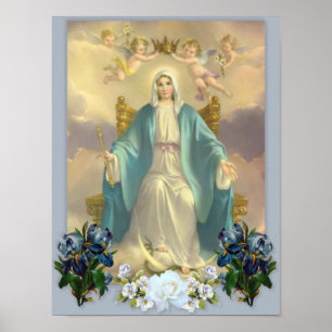 Marie mère de Dieu, la vierge sainte, affiche