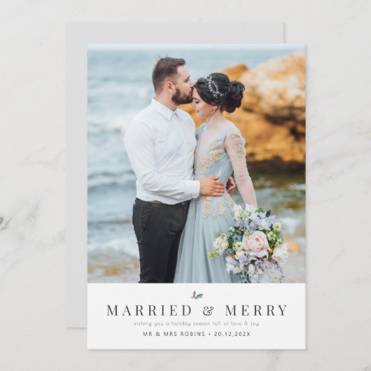 MARIÉ & MERRY | faire-part mariage de vacances (Devant / Derrière)