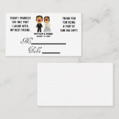 Marié Mon Meilleur Ami Mariage Cartes de puces (Devant / Derrière)