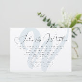 Marié Monogramme Cérémonie moderne Invitation (Debout devant)