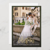 MARIÉ NOËL mariage de vacances faire-part (Devant / Derrière)