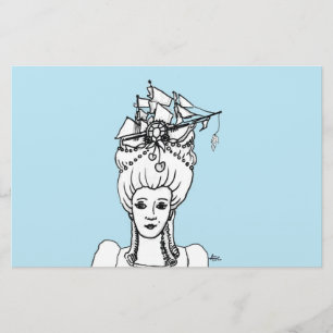 Marie par la papeterie lunatique de mer