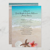 Marié par le programme de cérémonie Sea Short Beac (Devant / Derrière)