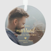 Marié Pendant Une Pandémie De 2 Ornement Acrylique (dos)
