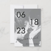 Marié Romantique Élégant Carte photo de mariage (Devant)