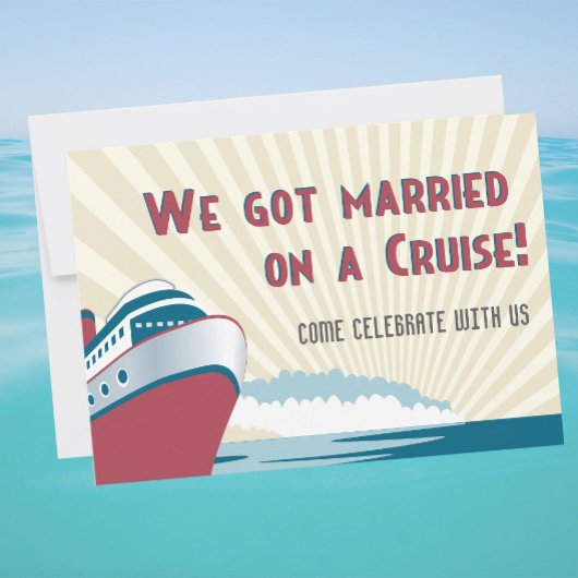 Marié sur une invitation de mariage de croisière