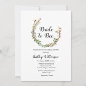 Mariée à abeille Greenery invitation de douche nup (Devant)