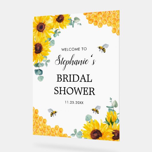Mariée à Bee Sunflower Honeycombs Fête des mariées (Angle)
