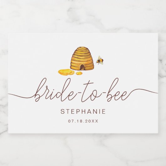 Mariée à Étiquette Bee Jar (Étiquettes simples)