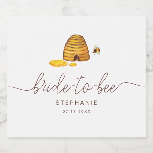 Mariée à Étiquette de bière (Étiquettes simples)