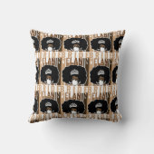 Mariée à la mélanine avec Coussin d'accent Afro (Verso)