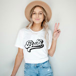 Mariée Babe Nom personnalisé T-shirt Bachelorette<br><div class="desc">Mariée Babe Nom personnalisé T-shirt Bachelorette Tee</div>