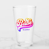 Mariée Bachelorette Nom personnalisé Verre (Devant)