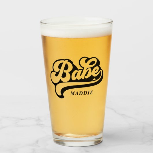 Mariée Bachelorette Nom personnalisé Verre (Devant (rempli))