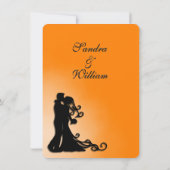 Mariée, chambre orange et Faire-part de mariage no (Dos)