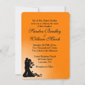 Mariée, chambre orange et Faire-part de mariage no (Devant)